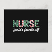 Nurse Santa's favoriete Elf Life Nurse Day-geschen Briefkaart (Voorkant)