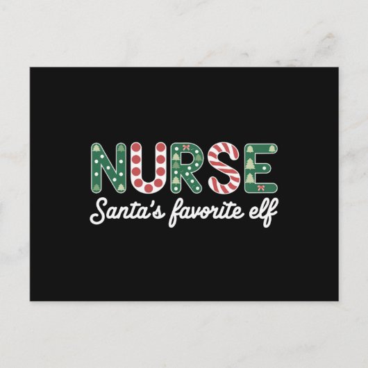 Nurse Santa's favoriete Elf Life Nurse Day-geschen Briefkaart (Voorkant)