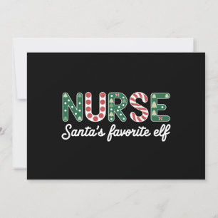 Nurse Santa's favoriete Elf Life Nurse Day-geschen Feestdagenkaart