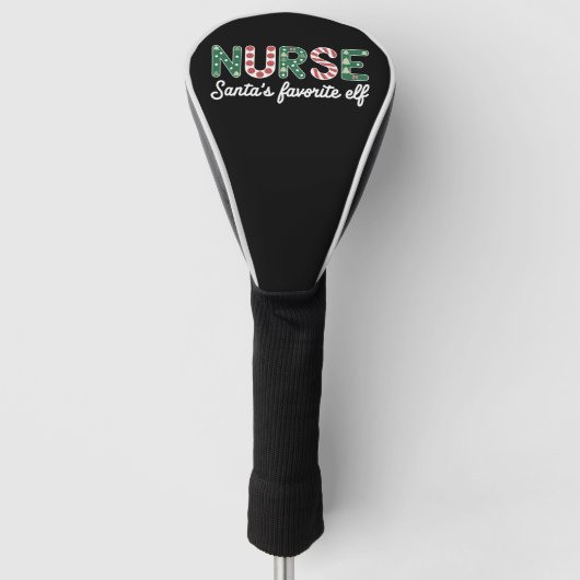 Nurse Santa's favoriete Elf Life Nurse Day-geschen Golfheadcover (Voorkant)