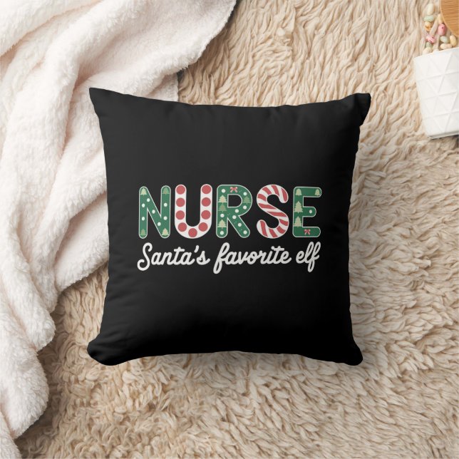 Nurse Santa's favoriete Elf Life Nurse Day-geschen Kussen (Deken)