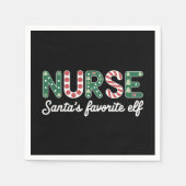 Nurse Santa's favoriete Elf Life Nurse Day-geschen Servet (Voorkant)