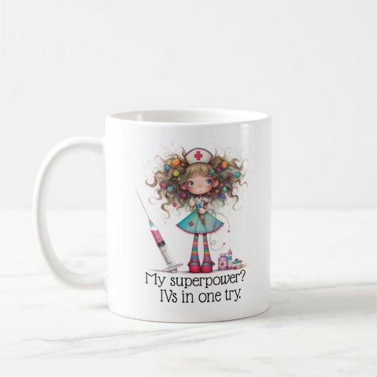 Nurse sayings- My superpower Mug Koffiemok (Links)