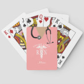 Nurse Scrub top Stethoscope novelty Personalized Pokerkaarten