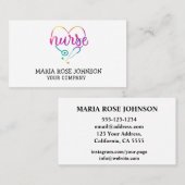 Nurse Scrubs en Stethoscoop Business Visitekaartje (Voorkant / Achterkant)