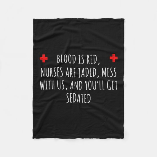 Nurse Sedation Joke - Grappig Nurse Gift Fleece Deken (Voorkant)
