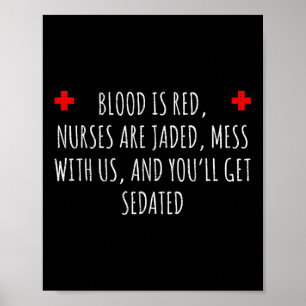 Nurse Sedation Joke - Grappig Nurse Gift Poster