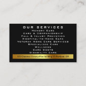 Nurse Senior Caregiver Hart en Handen Design Visitekaartje (Achterkant)