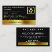 Nurse Senior Caregiver Hart en Handen Design Visitekaartje (Voorkant / Achterkant)