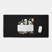Nurse Skeleton Funny Halloween Healthcare Essentia Bureaumat (Keyboard & Muis)