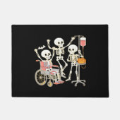 Nurse Skeleton Funny Halloween Healthcare Essentia Deurmat (Voorkant)