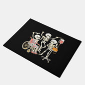 Nurse Skeleton Funny Halloween Healthcare Essentia Deurmat (Schuin)