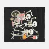 Nurse Skeleton Funny Halloween Healthcare Essentia Fleece Deken (Voorkant (Horizontaal))