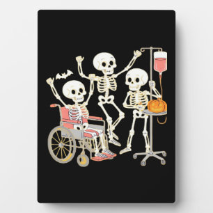 Nurse Skeleton Funny Halloween Healthcare Essentia Fotoplaat