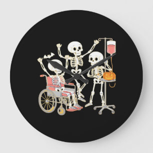 Nurse Skeleton Funny Halloween Healthcare Essentia Grote Klok