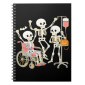 Nurse Skeleton Funny Halloween Healthcare Essentia Notitieboek (Voorkant)