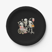 Nurse Skeleton Funny Halloween Healthcare Essentia Papieren Bordje (Voorkant)