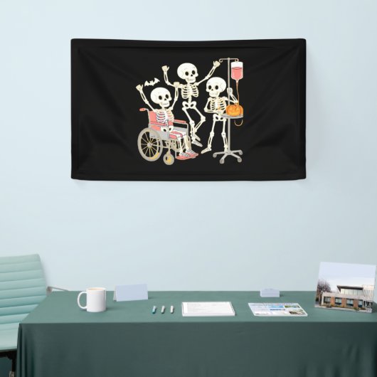 Nurse Skeleton Funny Halloween Healthcare Essentia Spandoek (Beurs)