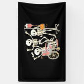 Nurse Skeleton Funny Halloween Healthcare Essentia Spandoek (Verticaal)