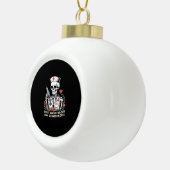 Nurse Skeleton Joke Humor Halloween Essential T-SH Keramische Bal Ornament (Rechts)