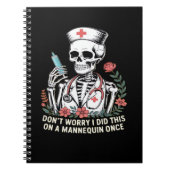 Nurse Skeleton Joke Humor Halloween Essential T-Sh Notitieboek (Voorkant)