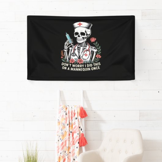 Nurse Skeleton Joke Humor Halloween Essential T-SH Spandoek (Insitu)