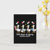 Nurse Skeleton New Year Crew 2026 Funny Er Icu Par Kaart (Gele Bloem)