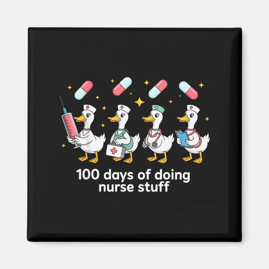 Nurse Skeleton New Year Crew 2026 Funny Er Icu Par Magneet (Voorkant)