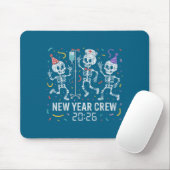 Nurse Skeleton New Year Crew 2026 Funny Er Icu Par Muismat (Met muis)