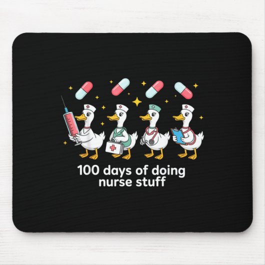 Nurse Skeleton New Year Crew 2026 Funny Er Icu Par Muismat (Voorkant)