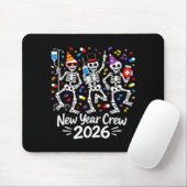 Nurse Skeleton New Year Crew 2026 Funny Er Icu Par Muismat (Met muis)