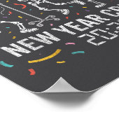 Nurse Skeleton New Year Crew 2026 Funny Er Icu Par Poster (Hoek)