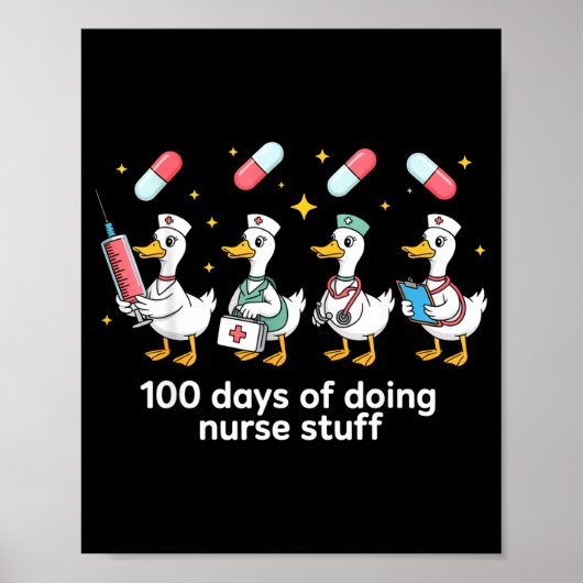 Nurse Skeleton New Year Crew 2026 Funny Er Icu Par Poster (Voorkant)