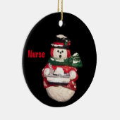NURSE SNOWMAN COLLECTOR CHRISTMAS KERAMISCH ORNAMENT (Rechts)