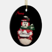 NURSE SNOWMAN COLLECTOR CHRISTMAS KERAMISCH ORNAMENT (Rechts)