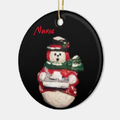 NURSE SNOWMAN COLLECTOR CHRISTMAS KERAMISCH ORNAMENT (Links)