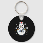 Nurse Snowman Nurse Christmas  Sleutelhanger (Voorkant)