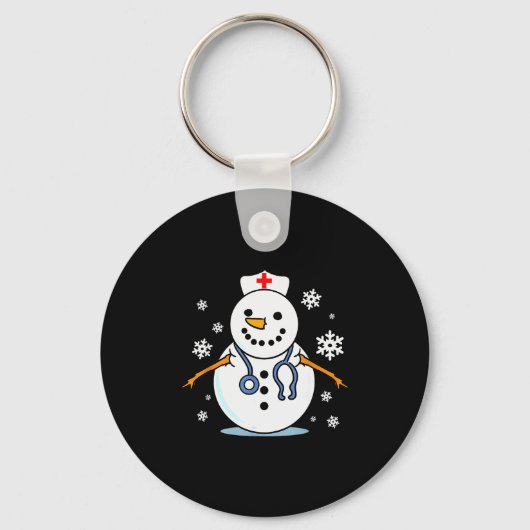 Nurse Snowman Nurse Christmas  Sleutelhanger (Voorkant)