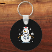 Nurse Snowman Nurse Christmas  Sleutelhanger (Voorkant)