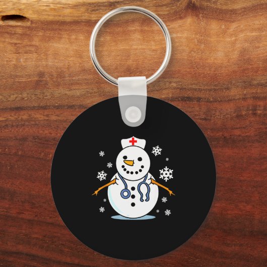 Nurse Snowman Nurse Christmas  Sleutelhanger (Voorkant)