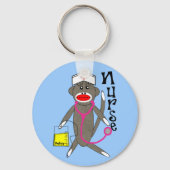 Nurse Sock Monkey-cadeautjes Sleutelhanger (Voorkant)