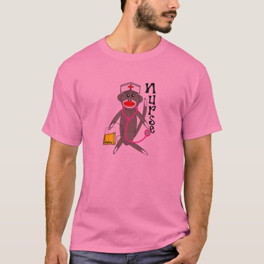 Nurse Sock Monkey T-Shirt (Voorkant)