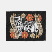 Nurse Sorta Ratchet Sorta Nightingale Skeleton Hal Fleece Deken (Voorkant (Horizontaal))