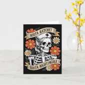 Nurse Sorta Ratchet Sorta Nightingale Skeleton Hal Kaart (Gele Bloem)