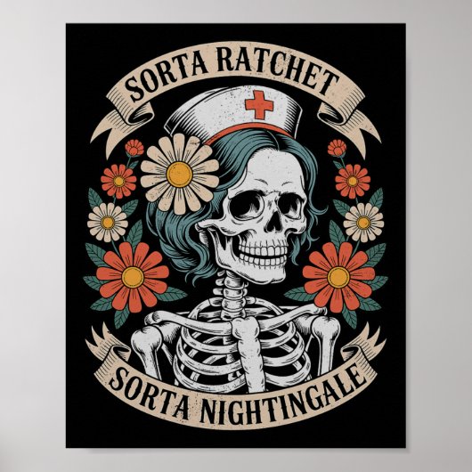 Nurse Sorta Ratchet Sorta Nightingale Skeleton Hal Poster (Voorkant)