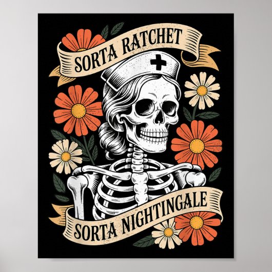 Nurse Sorta Ratchet Sorta Nightingale Skeleton Hal Poster (Voorkant)
