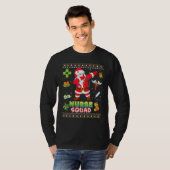 Nurse Squad Dabbing Santa Christmas Sweater Ugly M T-shirt (Voorkant volledig)