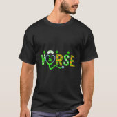 Nurse St Patricks Day St Patricks Day Nurse Scrub T-shirt (Voorkant)