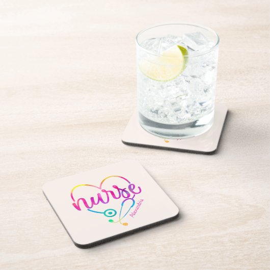 Nurse Stethoscoop Bier Onderzetter (Rechterzijde)