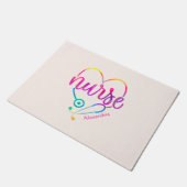 Nurse Stethoscoop Deurmat (Schuin)